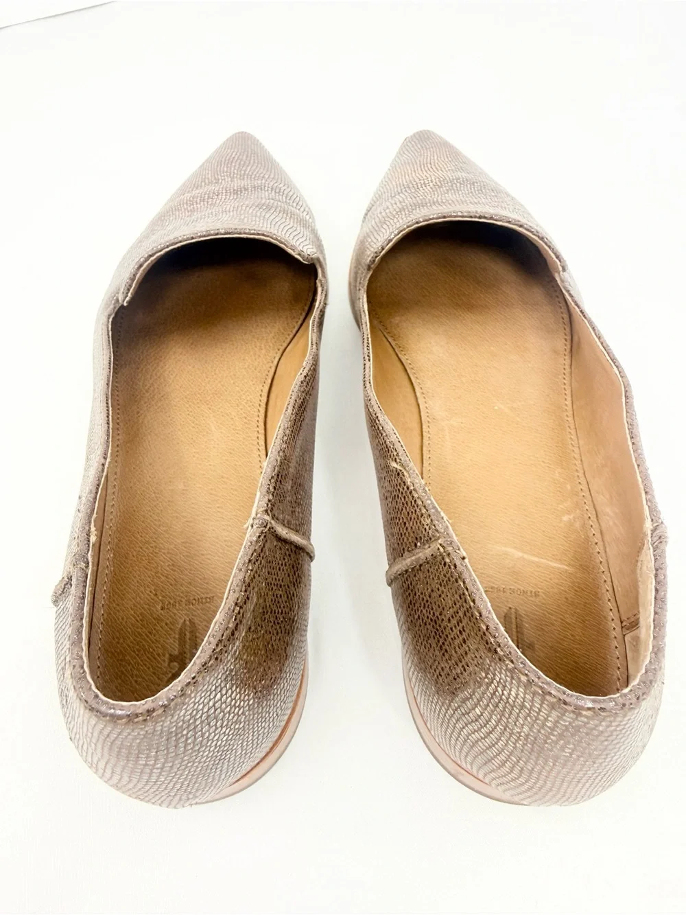 Frye KENZIE VENETIAN Multi Metallic Bronze Shimmer Pointed Toe Ballet Flats
